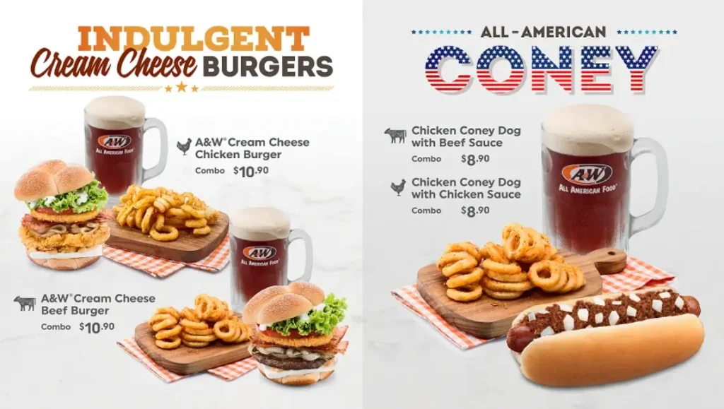 A & W MENU SINGAPORE