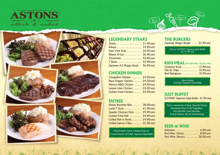 ASTONS MENU