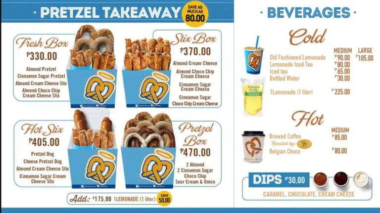 AUNTIE ANNE’S MENU