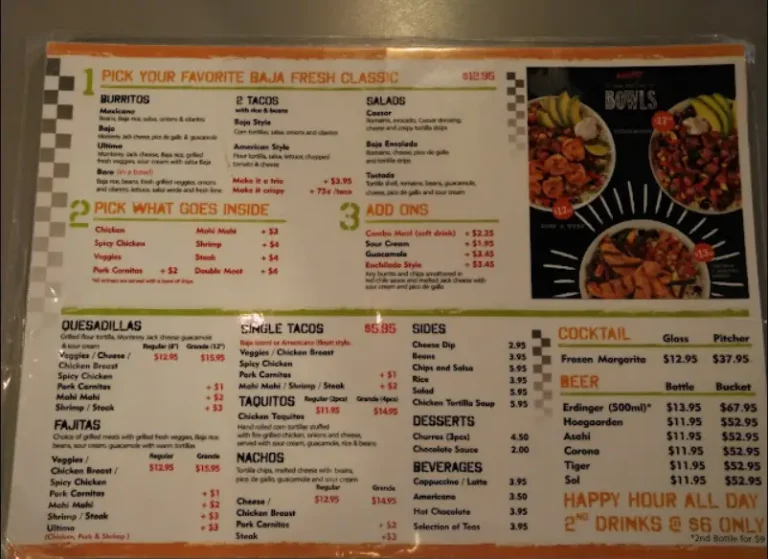 BAJA FRESH MENU