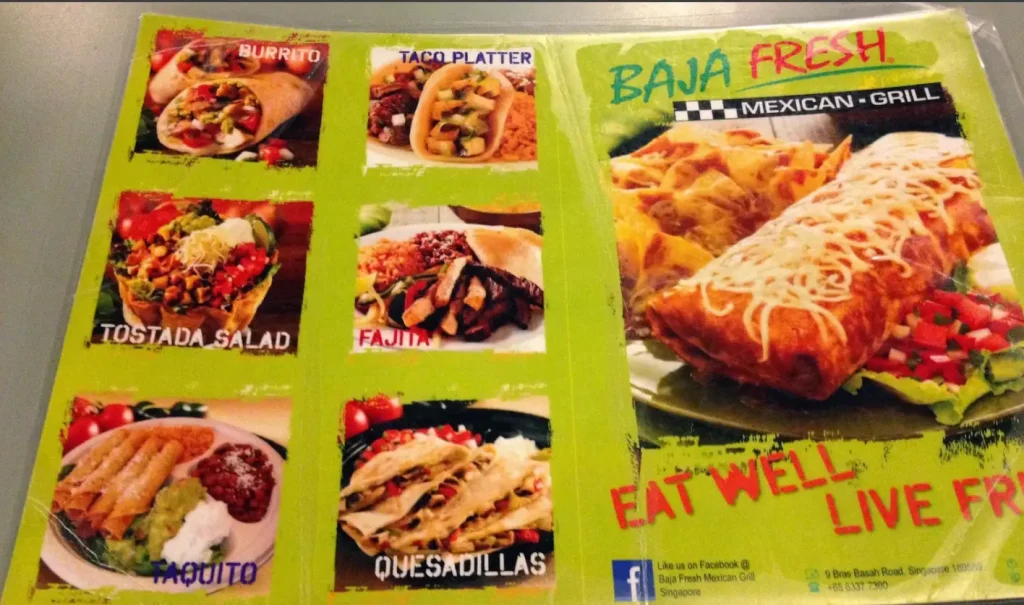 BAJA FRESH MENU SINGAPORE