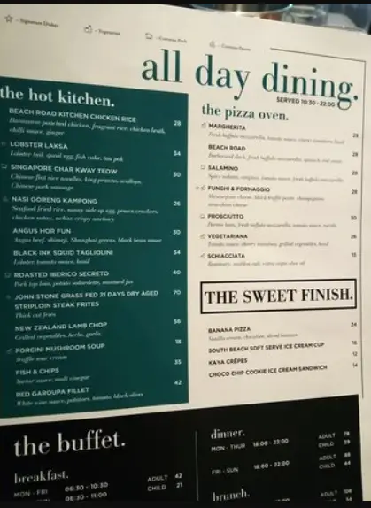 BEACH ROAD KITCHEN MENU SINGAPORE