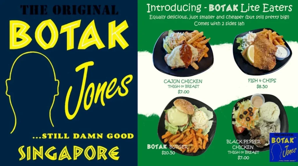 BOTAK JONES MENU SINGAPORE