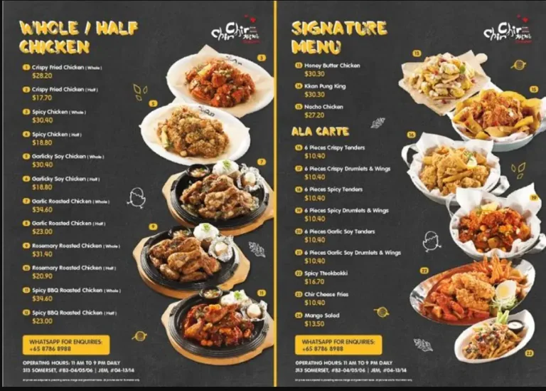 CHIR CHIR MENU