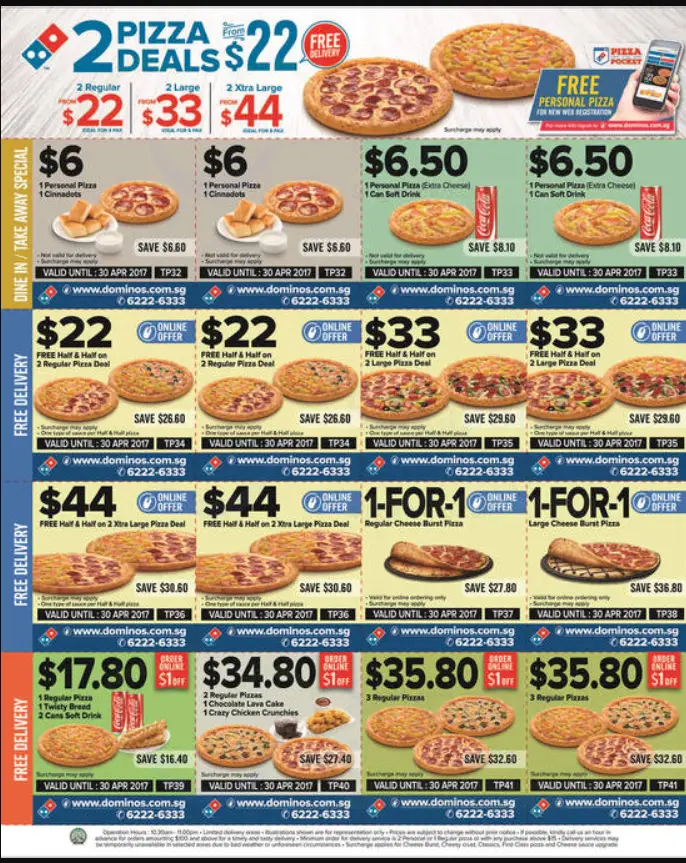 DOMINO’S MENU