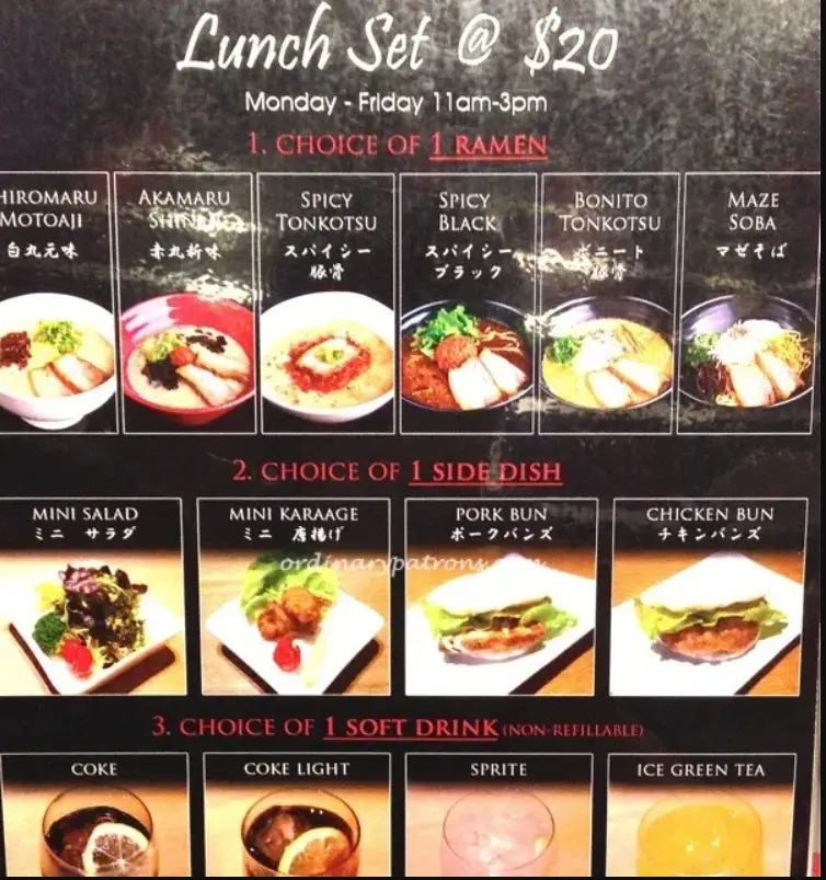 IPPUDO MENU SINGAPORE