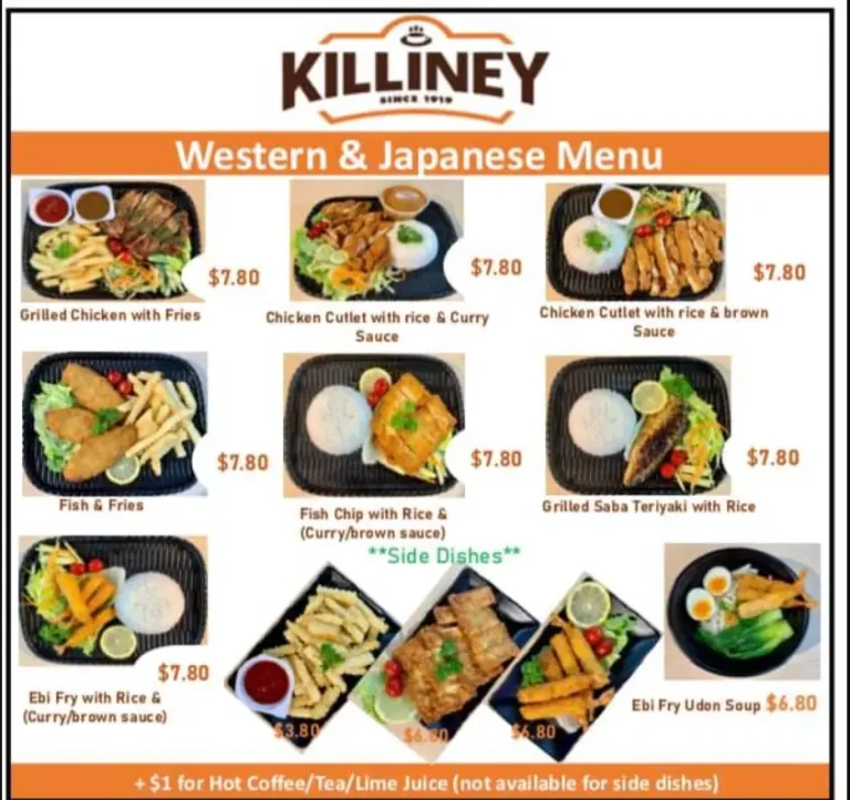 KILLINEY MENU