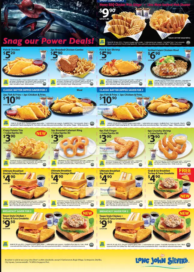 LONG JOHN SILVER’S MENU SINGAPORE