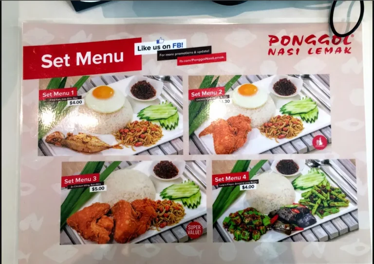 PONGGOL NASI LEMAK MENU