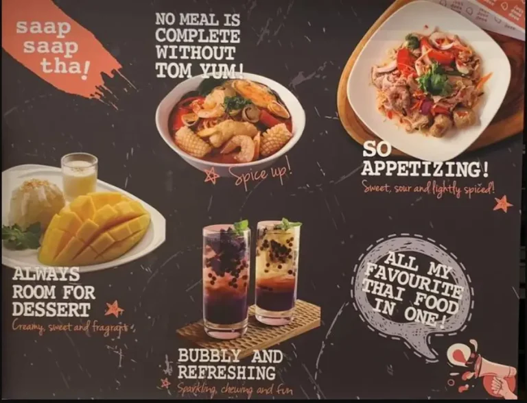 SAAP SAAP THAI MENU