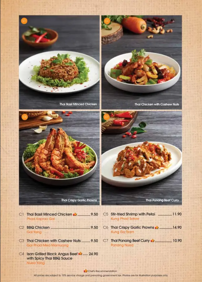 SAVEUR THAI MENU SINGAPORE