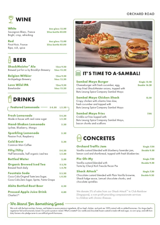 SHAKE SHACK MENU SINGAPORE