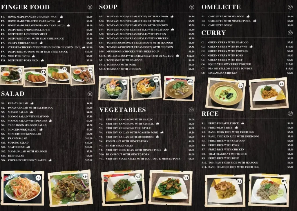 SOI THAI KITCHEN MENU SINGAPORE