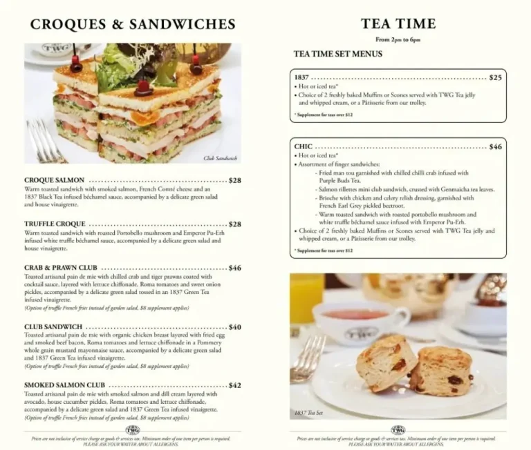 TWG MENU