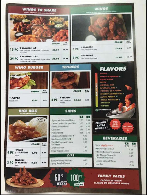 WINGSTOP MENU SINGAPORE