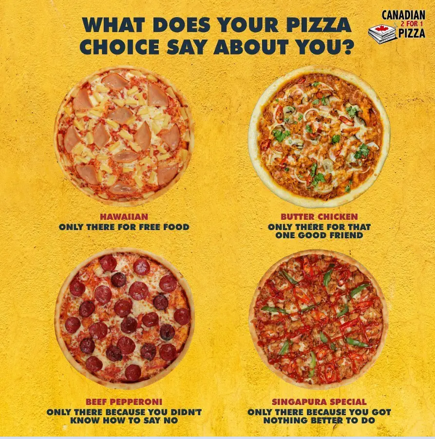 CANADIAN PIZZA MENU SINGAPORE