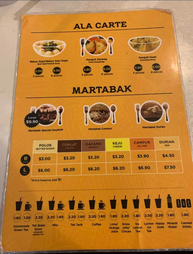 JTOWN CAFE MENU SINGAPORE