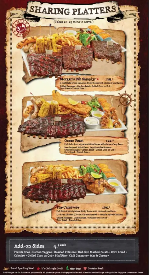 MORGANFIELD’s MENU SINGAPORE